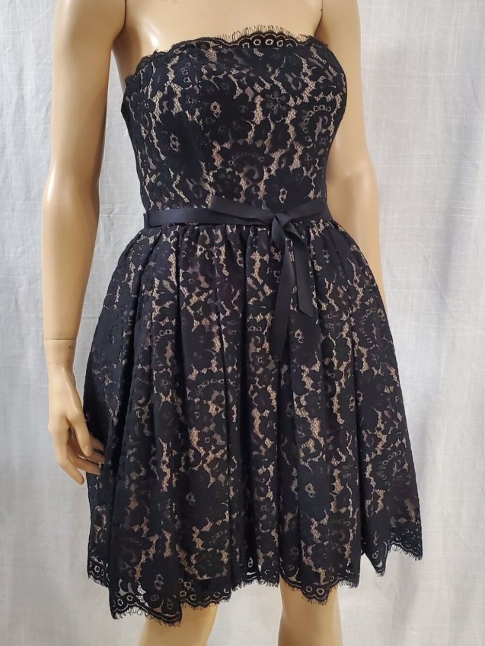 Robert Rodriguez Target Black Lace Strapless Fit & Flare Dress Size 6